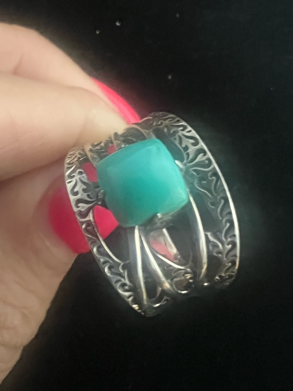 925 STERLING SILVER SLEEPING BEAUTY TURQUOISE RING